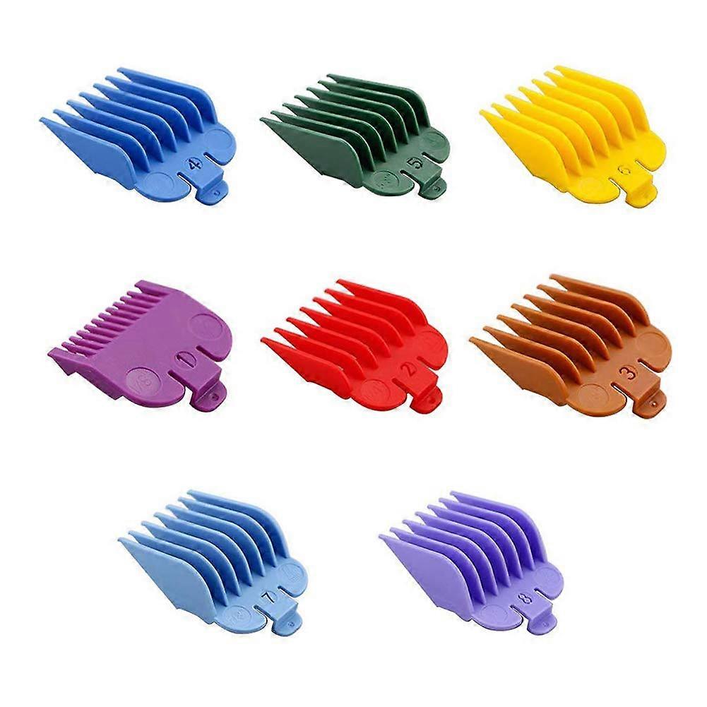 Hair Clipper Guards Set 8 Sizes Color Coded Guide Combs for Wahl Clippers Smooth Glide Durable