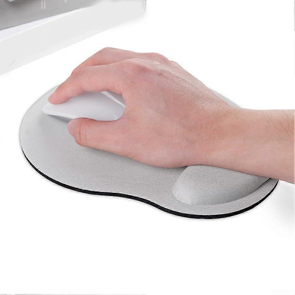 Ergonomic Mouse Pad with Wrist Support, Comfortable Gray Design for Office and Gaming