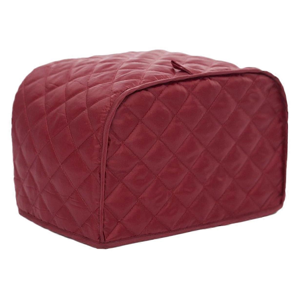 Red Two Slice Toaster Cover Dustproof Polyester Cotton Machine Washable Kitchen Appliance Protector