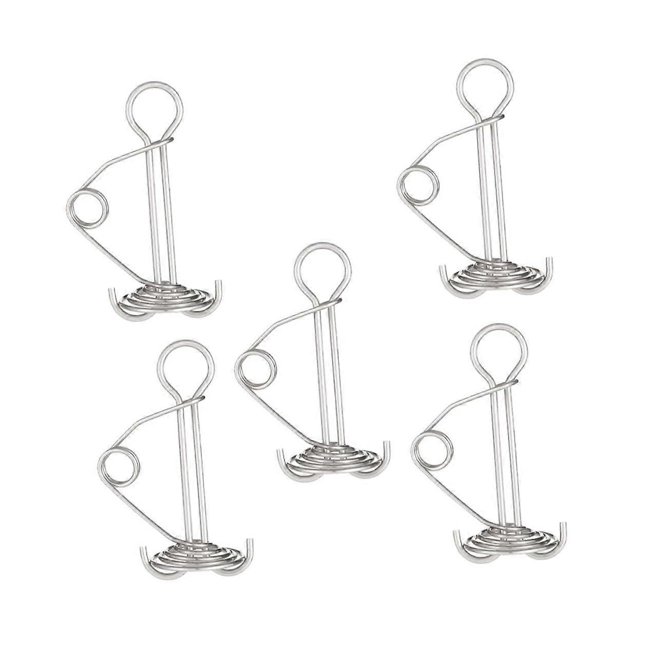 5Pcs  Strength Spring Tent Rope Buckles with Windproof Hooks for Camping Canopy Awning