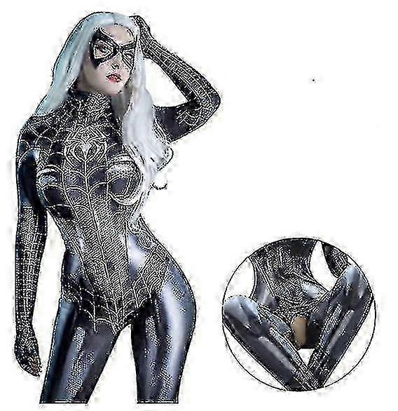 Spider Man Cosplay Costume Sexy Bodysuit Superhero Spider Man Sexy Women Black Jumpsuit For Adult Halloween Cosplay Party
