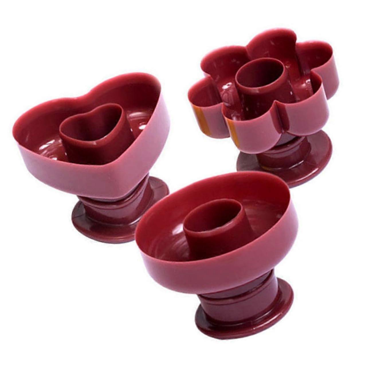 3pcs Plastic Donut Mold Set MultiShape Doughnut Cutter for Easy DIY Home Baking
