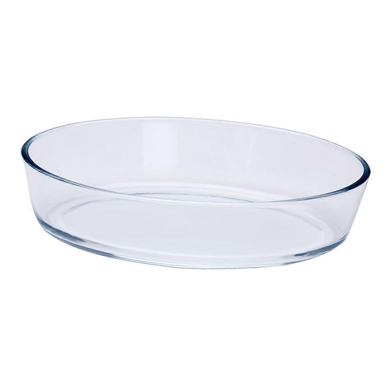 Glass Baking Dish Oval  Borosilicate Heat Resistant Microwave Oven Safe Baking Tray