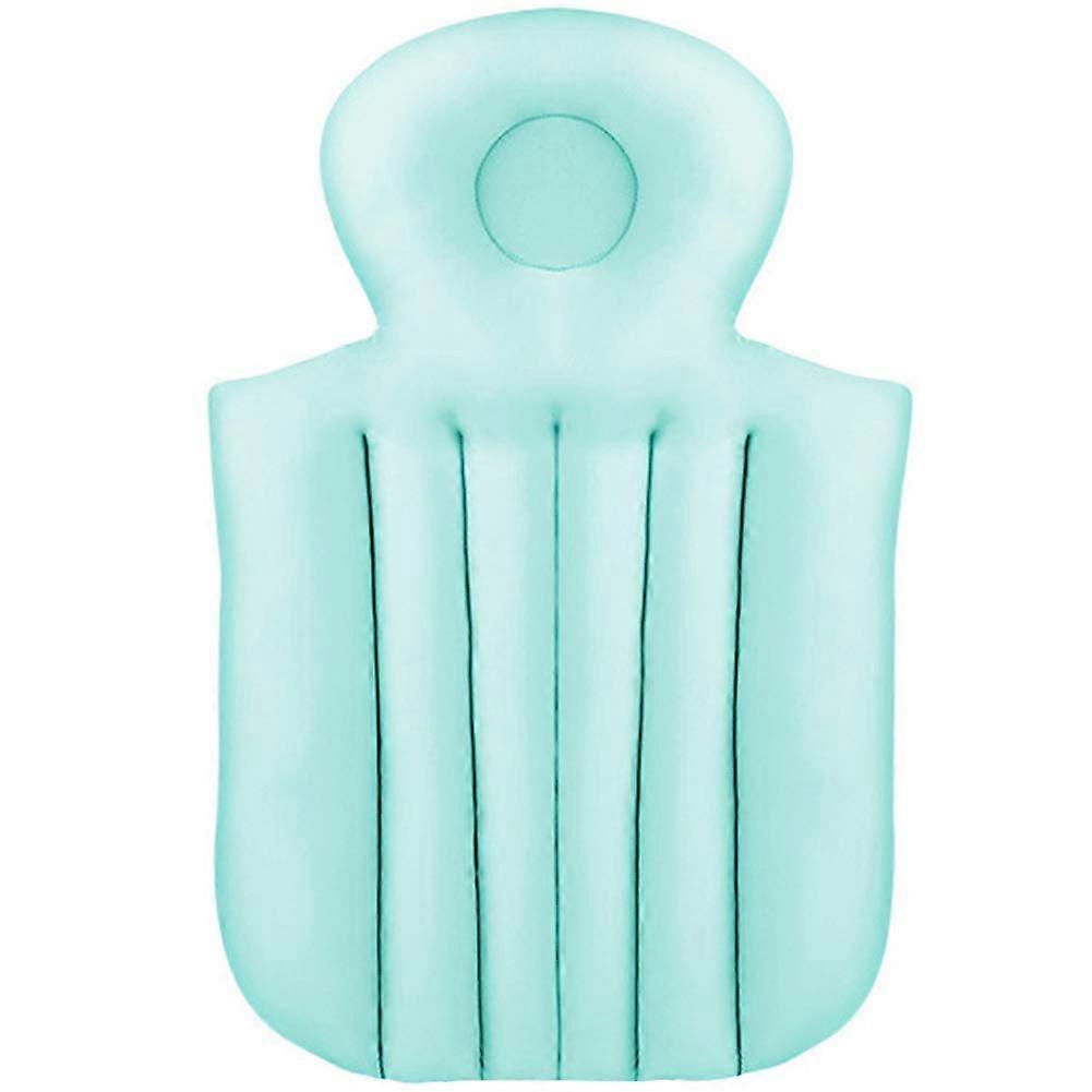Bath Pillow for Neck and Back Support, NonSlip Ergonomic Spa Cushion, Waterproof Foldable Design Blue