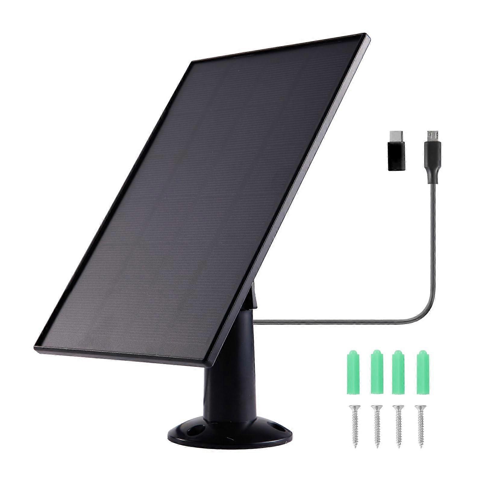 Weatherproof 5V 3W Solar Panel for Outdoor Security Camera and Wireless Doorbell