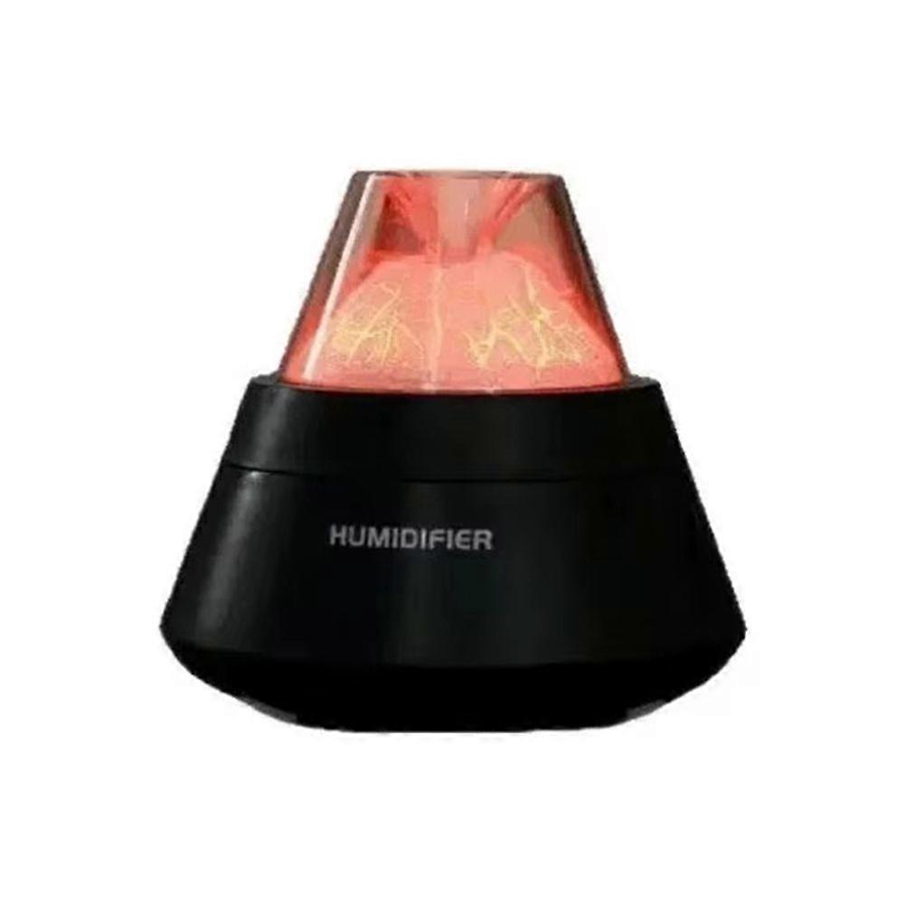 Volcanic Fragrance Diffuser Ultrasonic Humidifier Home Flame Aroma Diffuser LED Light Essential Oil Diffuser Gift A
