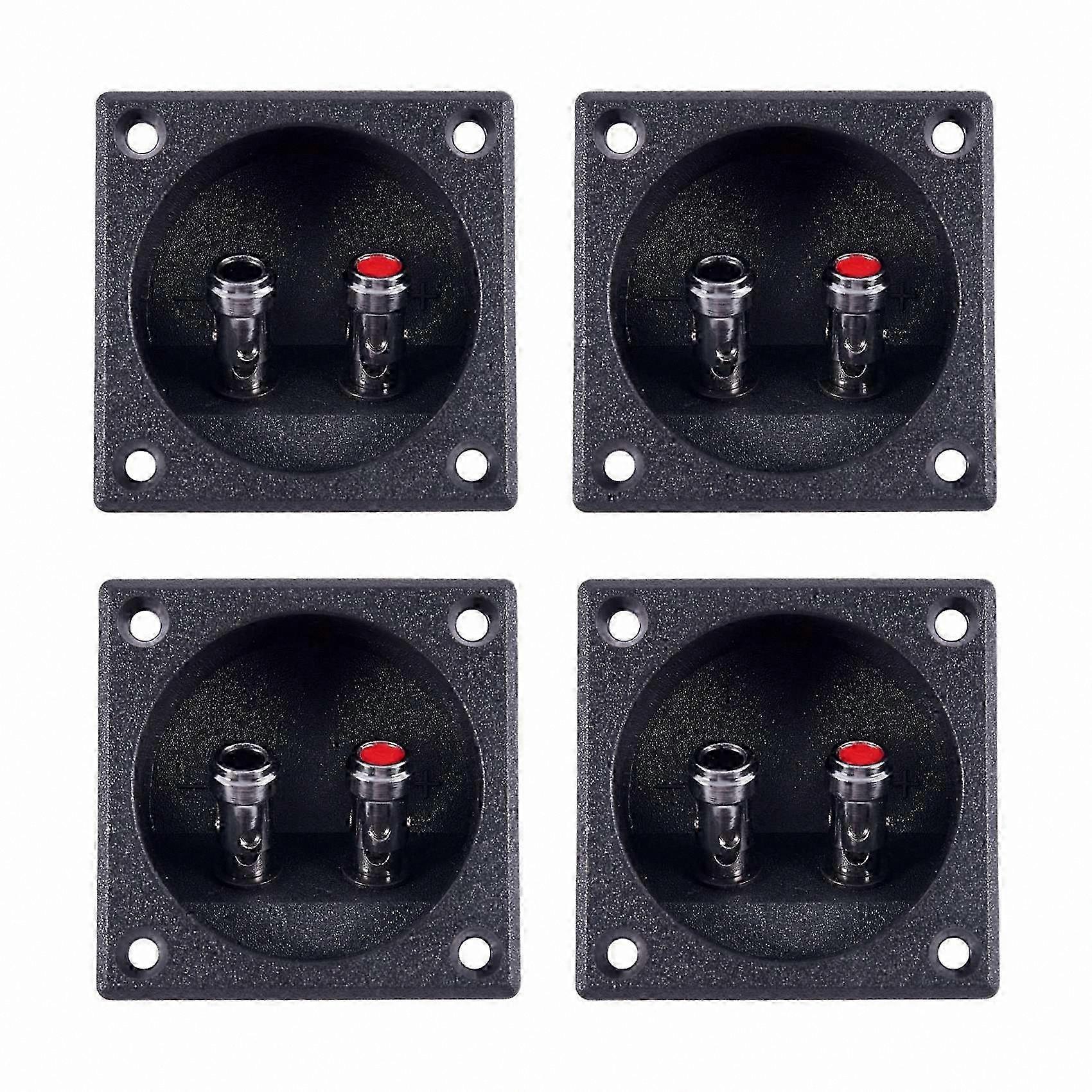 4X Square Double Binding Post Speaker Terminal Cup