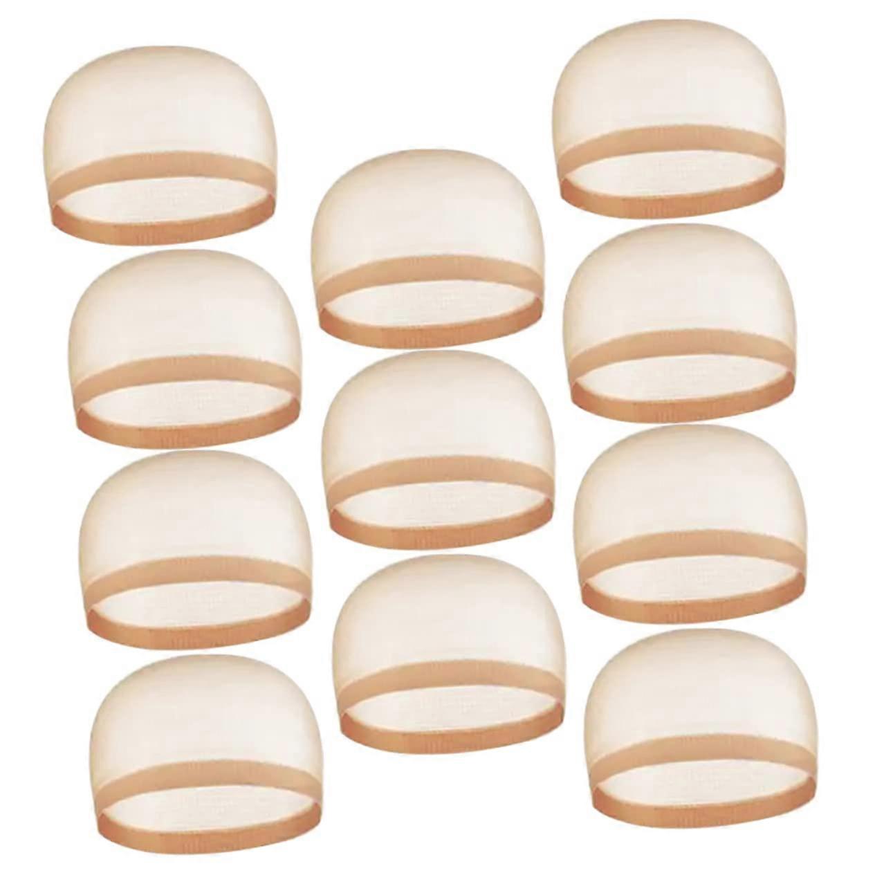 12pcs Breathable Lace Wig Caps with  Elastic Mesh for Secure and Comfortable Fit