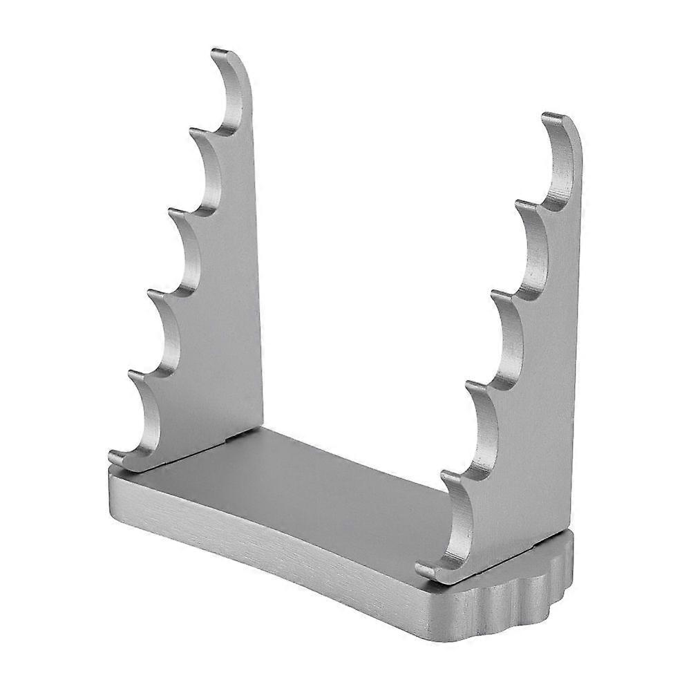 5-Tier Pine Wood Display Riser Stands for Magic Wand Storage Silver 18x7x15.6cm