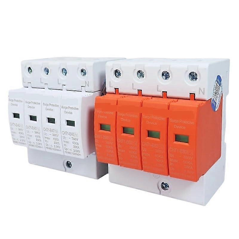 Surge Protector 4P 385V AC SPD 2040KA Compact DIN Rail Mount for Three Phase Systems