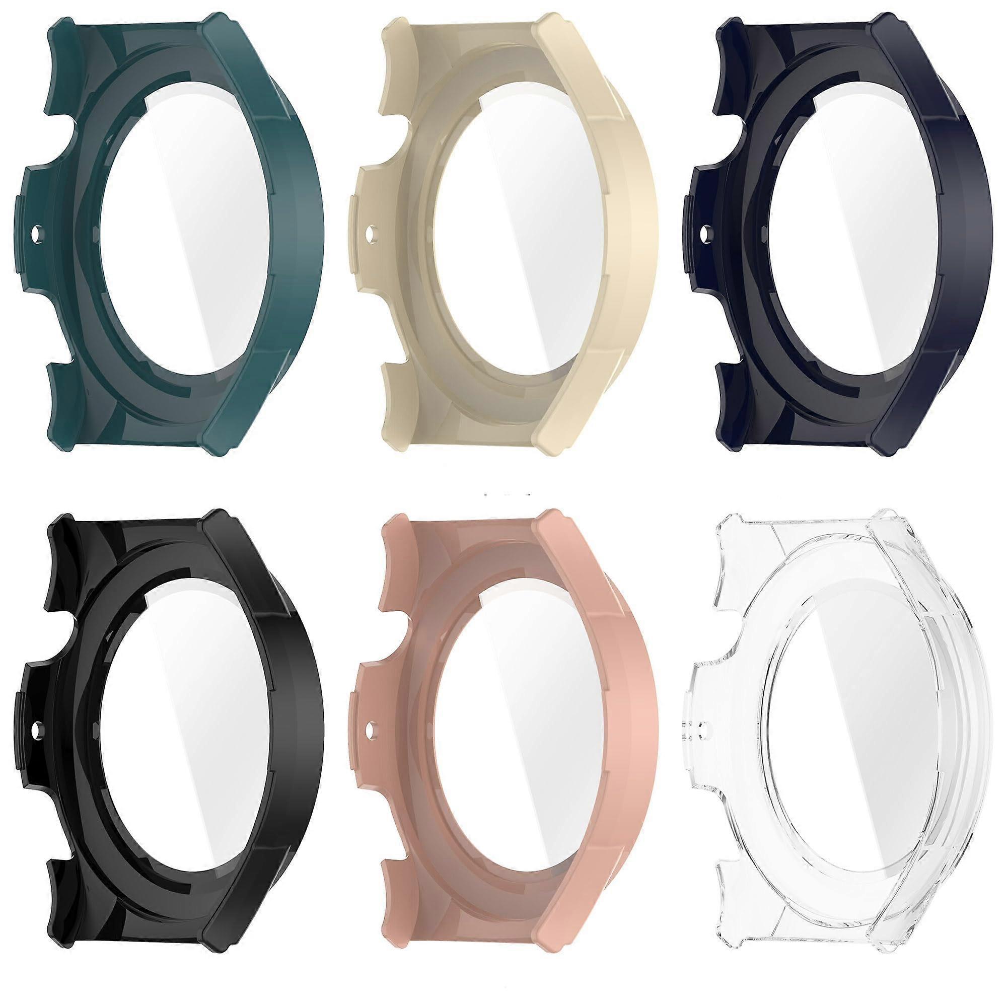 HD Tempered Glass 3D Full Coverage Screen Protector and Pro Watch Case for Amazfit Cheetah, 6Pack