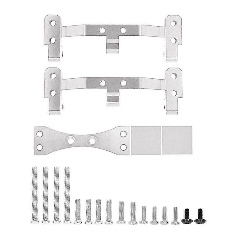 Link Rod Mount Base and Axle Up Servo Bracket for C14 C24, Silver