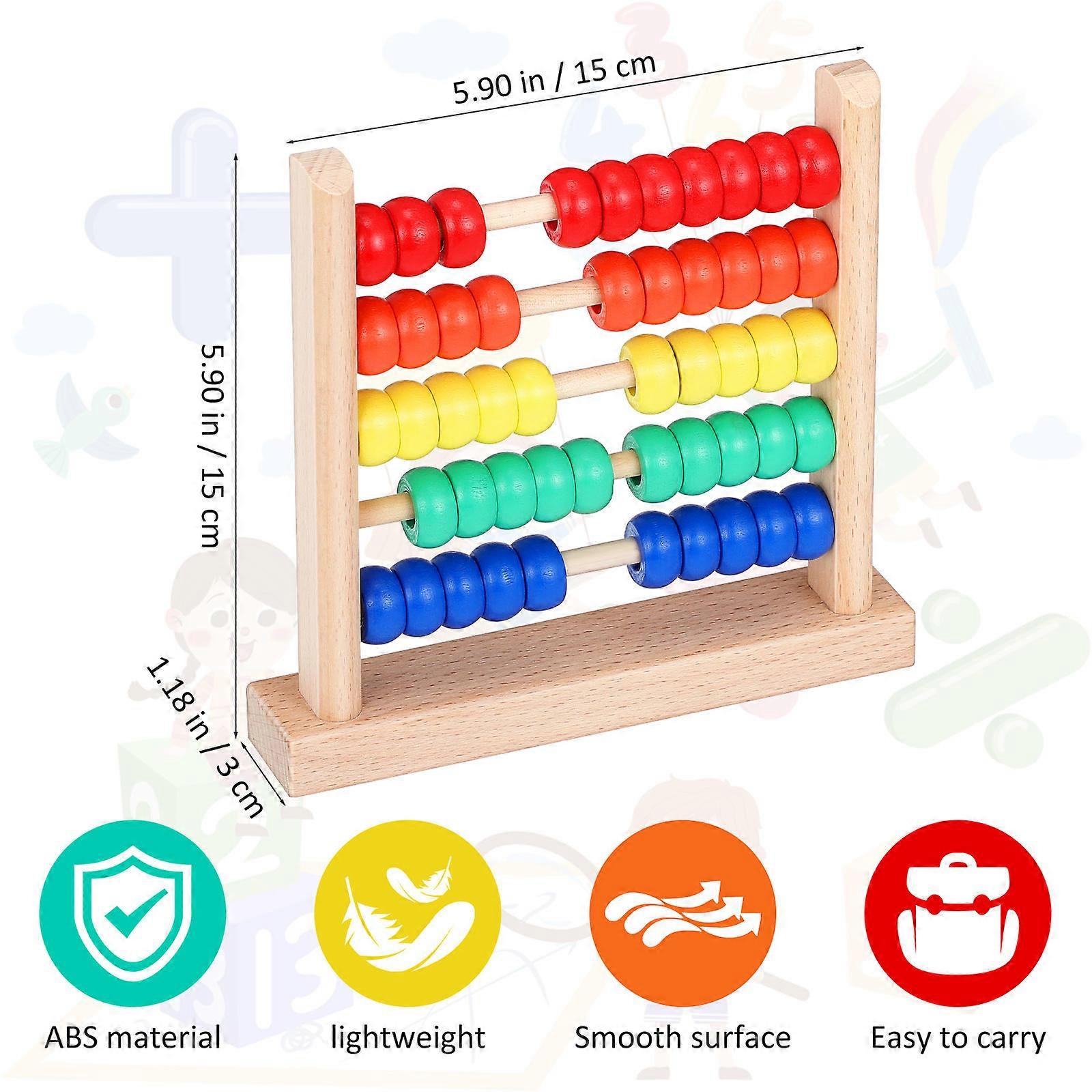 Abacus Math Learning Toy for Kids Educational Use 1Pcs Wooden Abacus