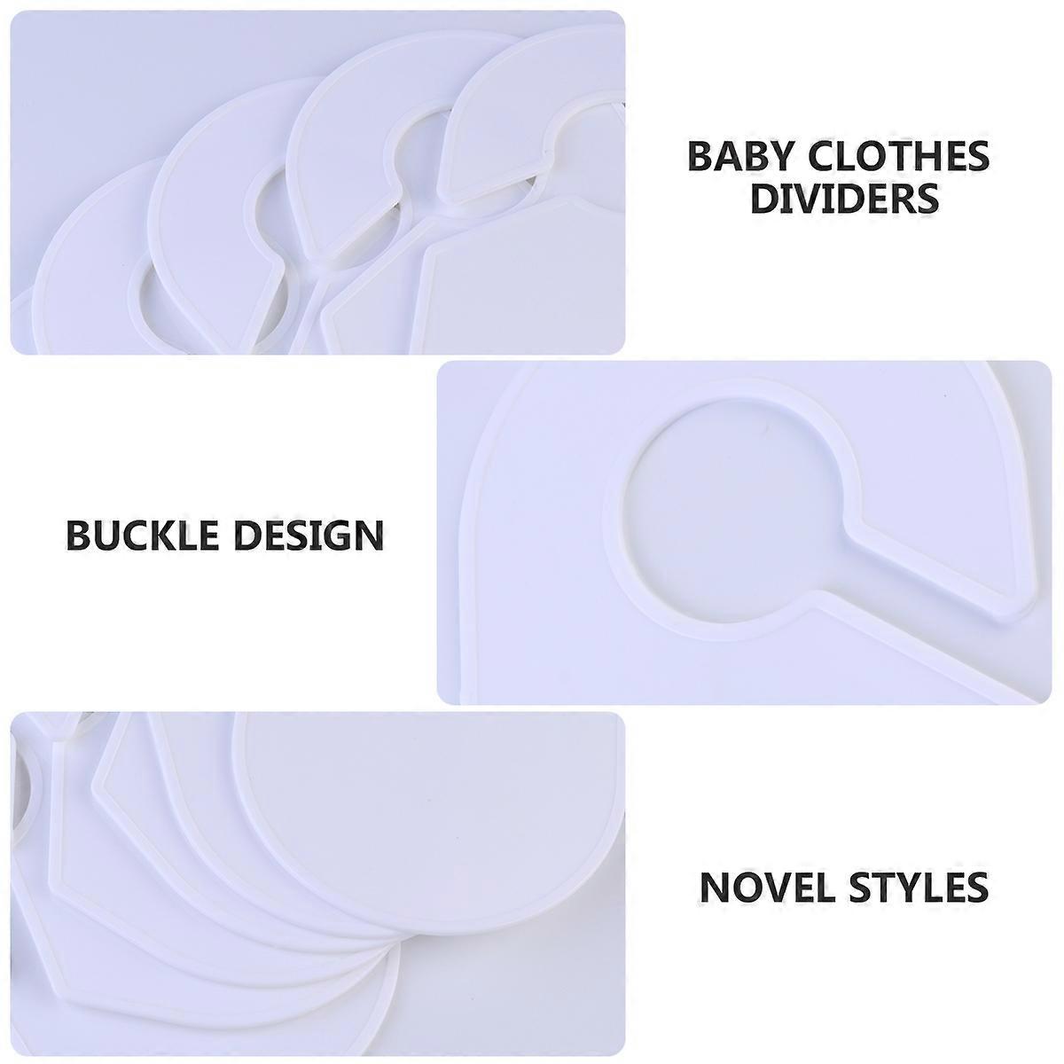 White Plastic Clothes Size Divider for Clothes Use 18Pcs Divider