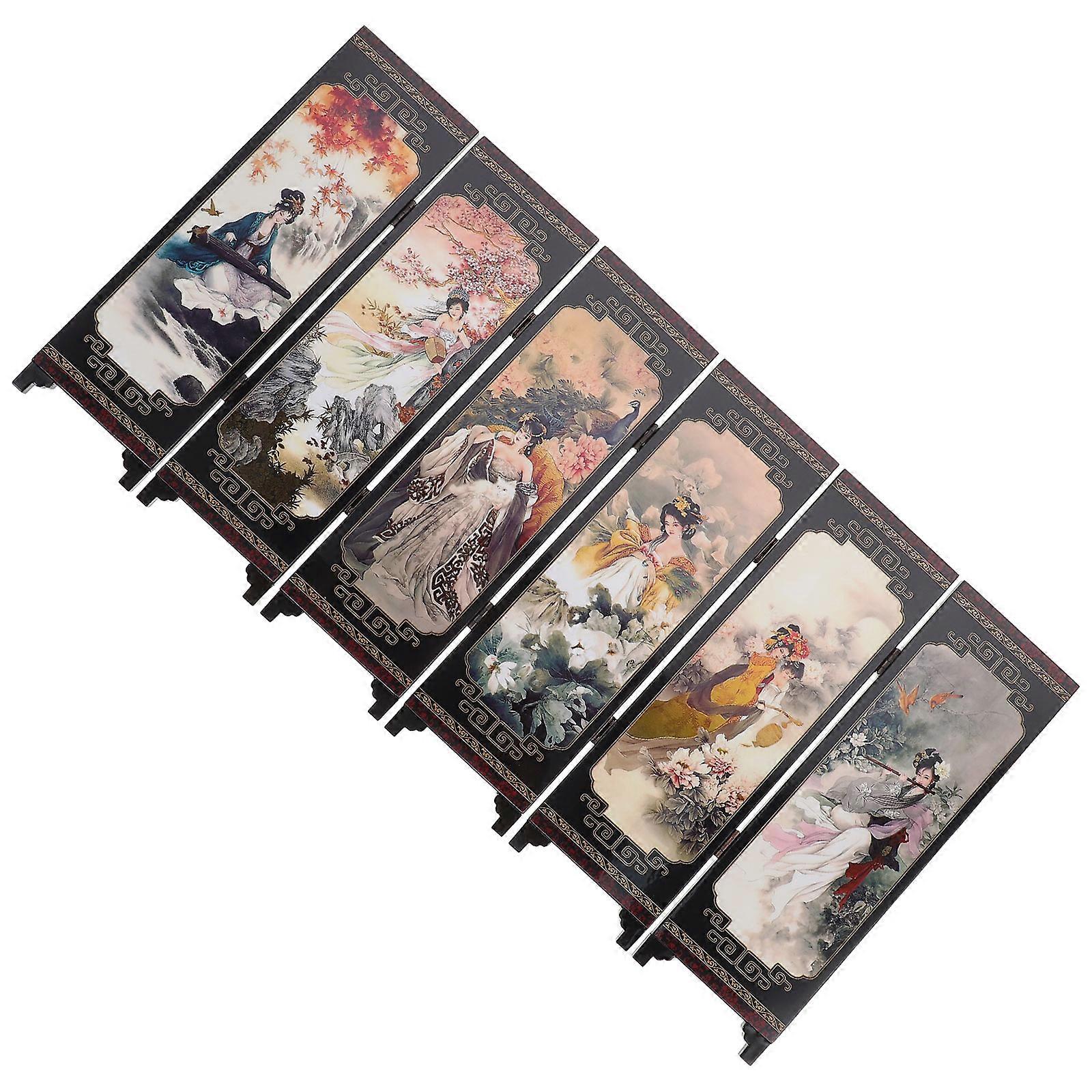 Chinese Panel Divider 4-Panel Home Decoration Design Ideal For Shop Decorations Multi 1Set