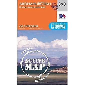 OS Explorer mappa attivo (390) Ardnamurchan, Moidart, Sunart e Loch Shiel (OS Explorer mappa attiva)