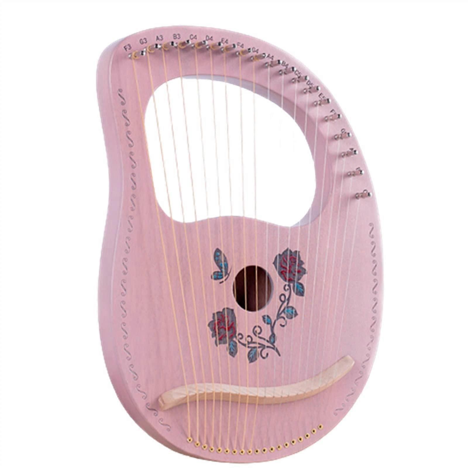 Solid Wood Lyre Harp 19 String Professional Instrument with Elegant Color 5