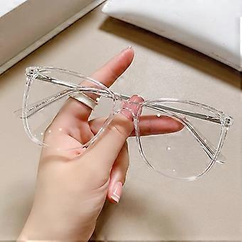 Lunettes de lecture surdimensionnées anti-lumière bleue +150, verres clairs, grande monture pour ordinateur