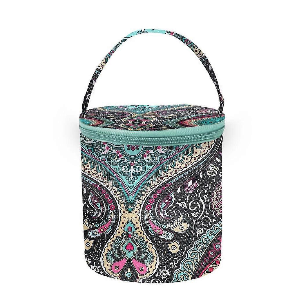 Knitting Bag Large Capacity Yarn Storage Tote with Tangle Access and Multiple Tool Compartments