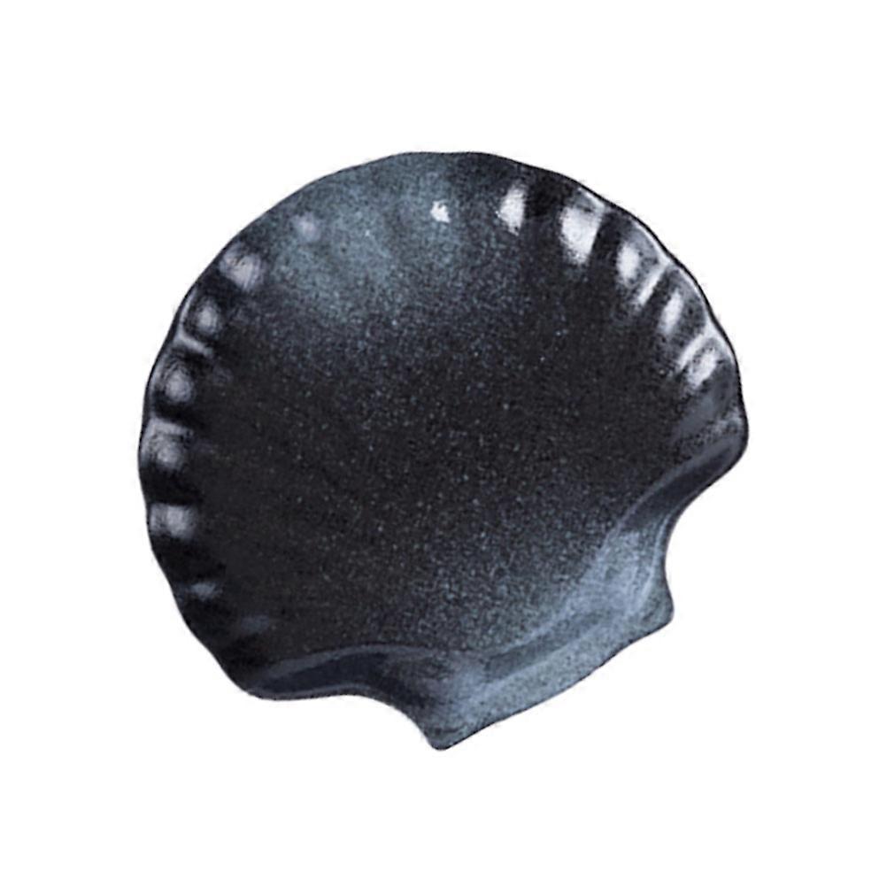 Household Ceramic Plate Shell Shape Creative Dinnerware for Home 2Pcs