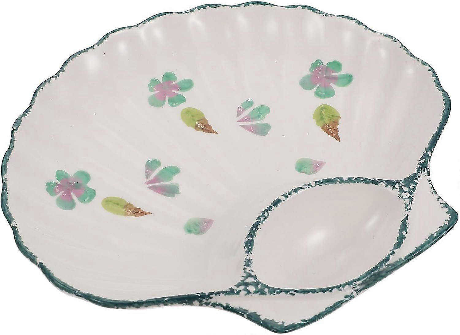 Multifunctional Ceramic Serving Tray for Sushi and Snacks 
