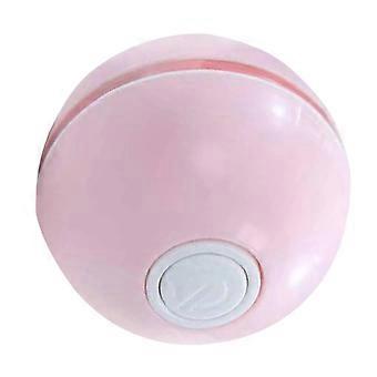 USB Interactive 360 Degree Self Rotating Ball Colorful Cats Dog Exercise Toy Pink