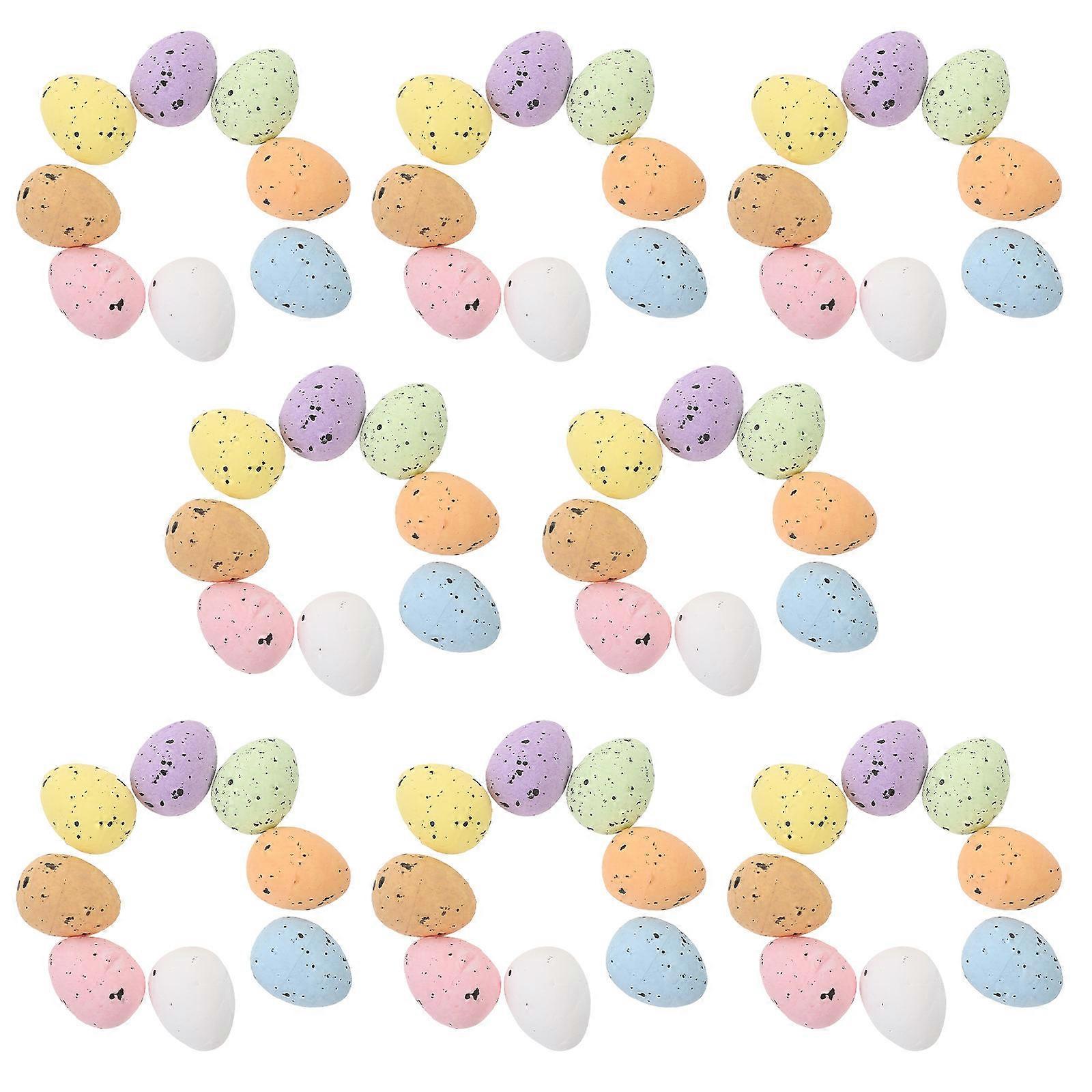 Colorful Foam Eggs Decoration Simulation Egg for Easter Party 400Pcs