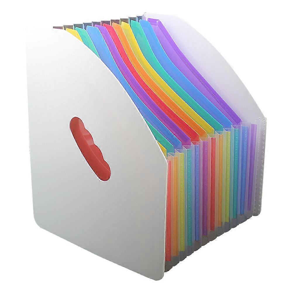 Plastic File Folder for Storage 13-Layer Rainbow Paper Organizer