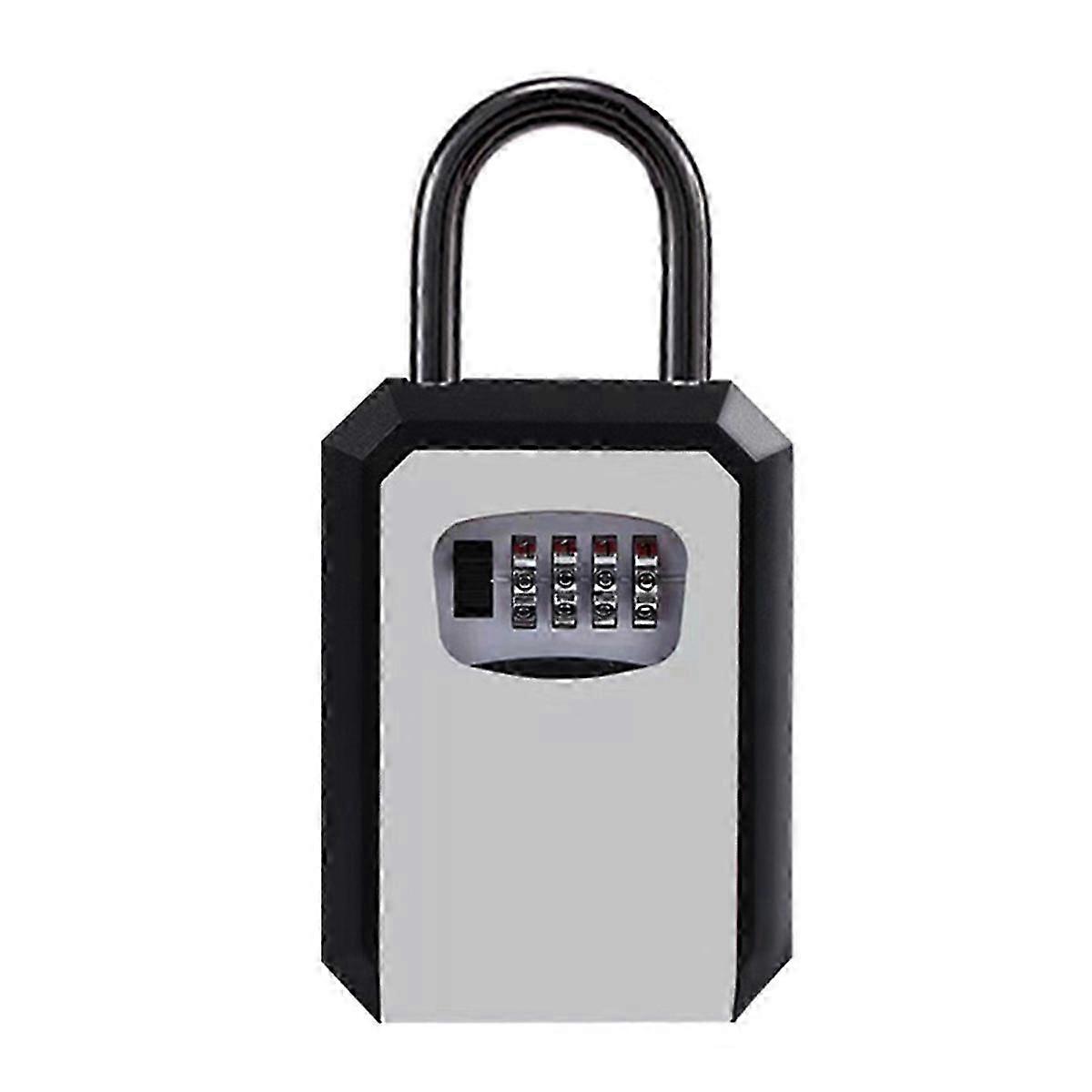 4Digit Code Box Wall-Mounted Password Key Box No-Drilling Required Decorative Home Use Construction