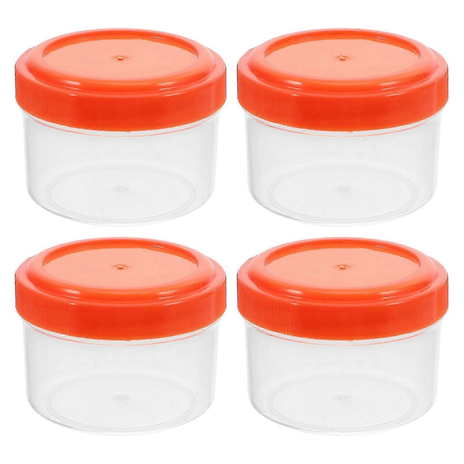 PP Salad Dressing Containers, Portable Sauce Boxes for Storage, 4Pcs