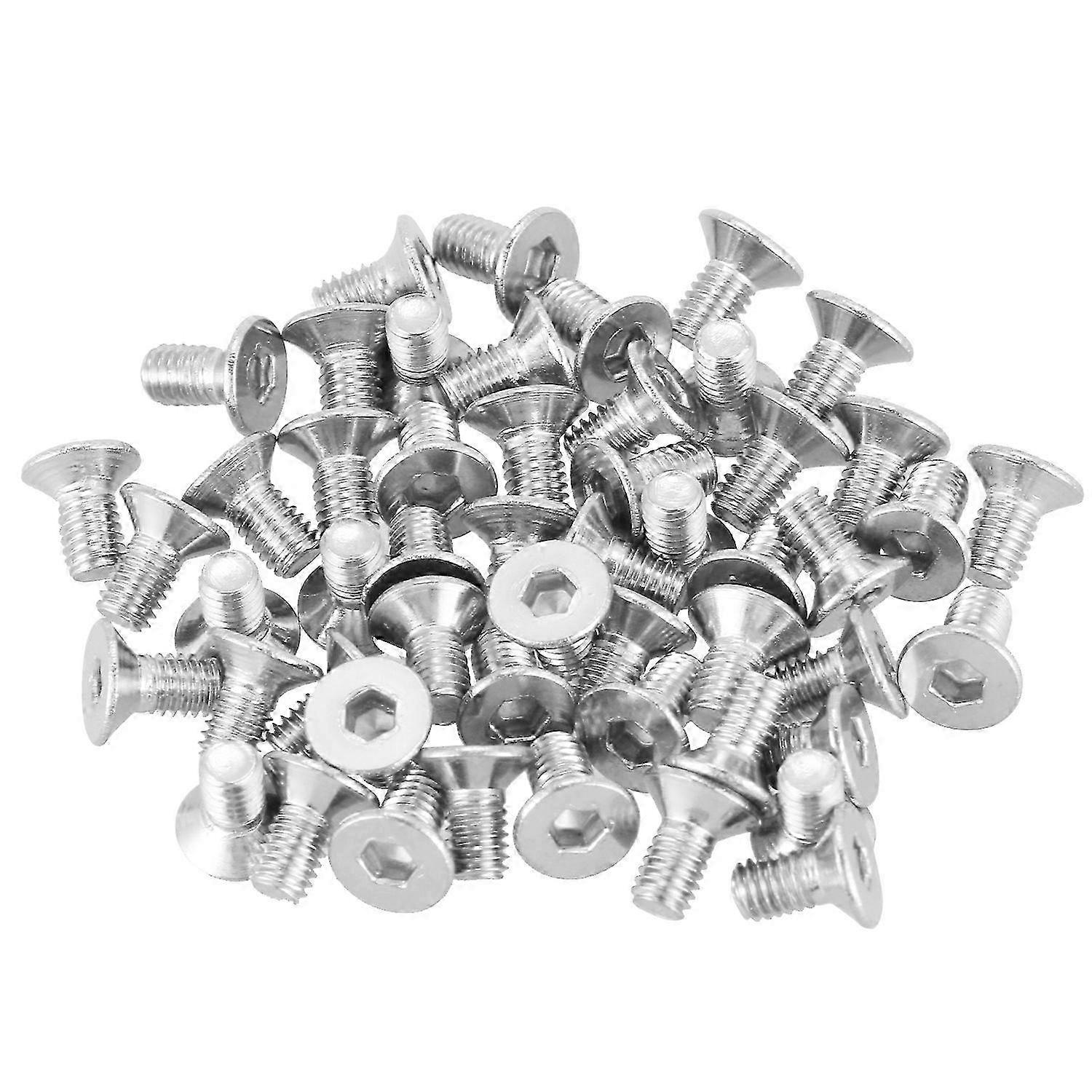 x 6mm Hex Socket Countersunk Flat Head Screw Bolts 50pcs