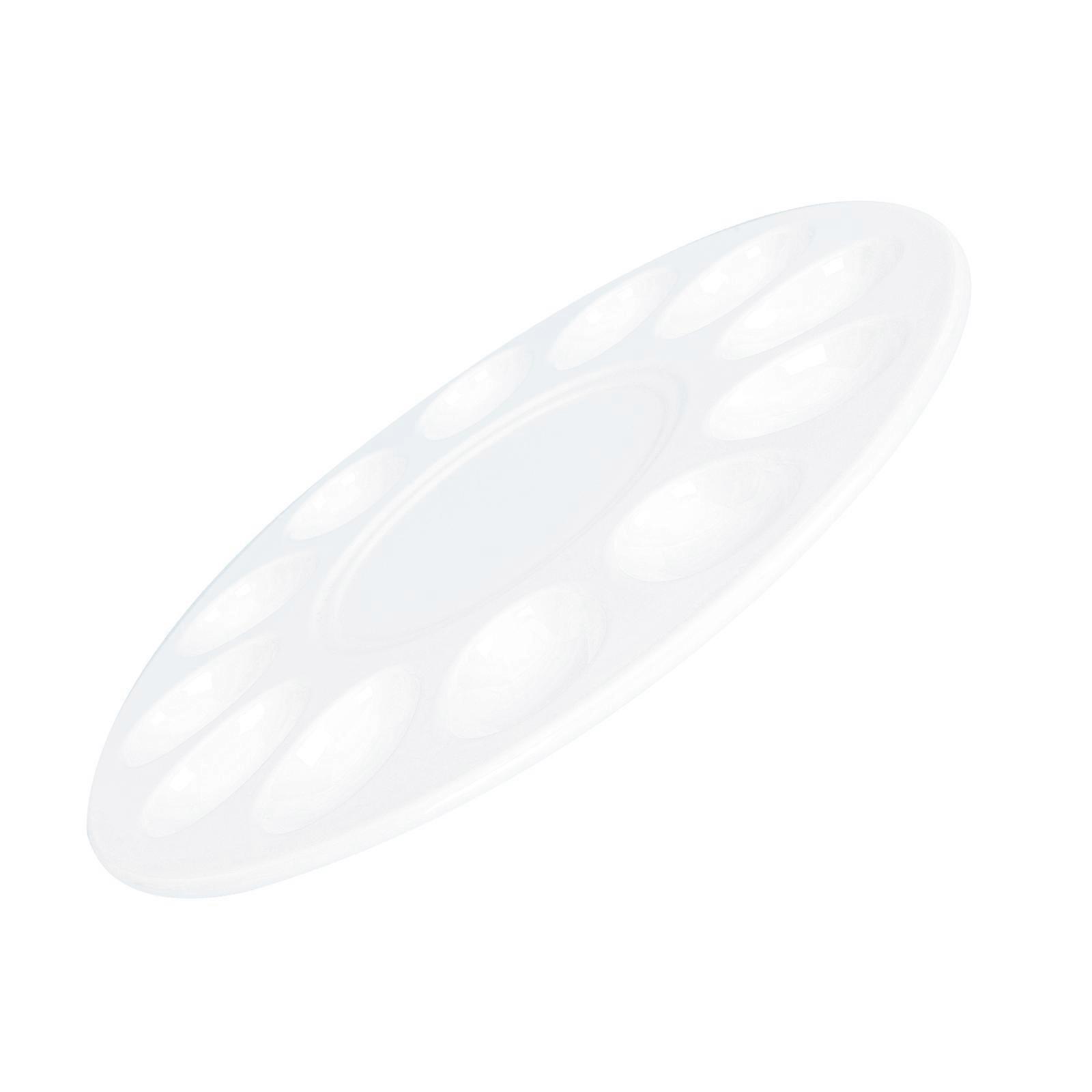 Egg Plate for Deviled Eggs Egg Storage Holder for Kitchen White