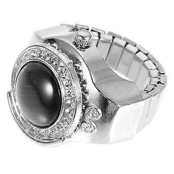 1pc Retro Metall Finger Uhr Kreative Geschenkuhr Dekorative kleine Ring Uhr