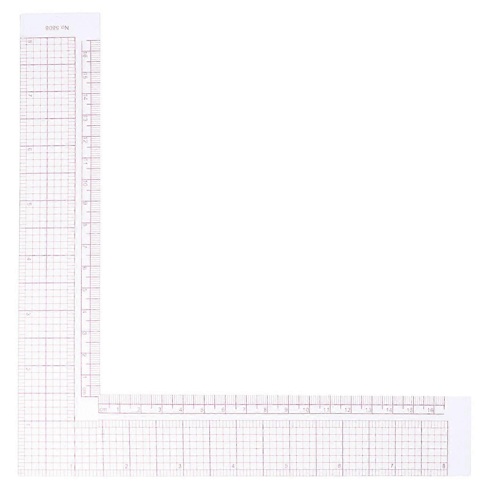 Practical Sewing Measuring Ruler Plastic L Square Curve Ruler Garment Making Tool