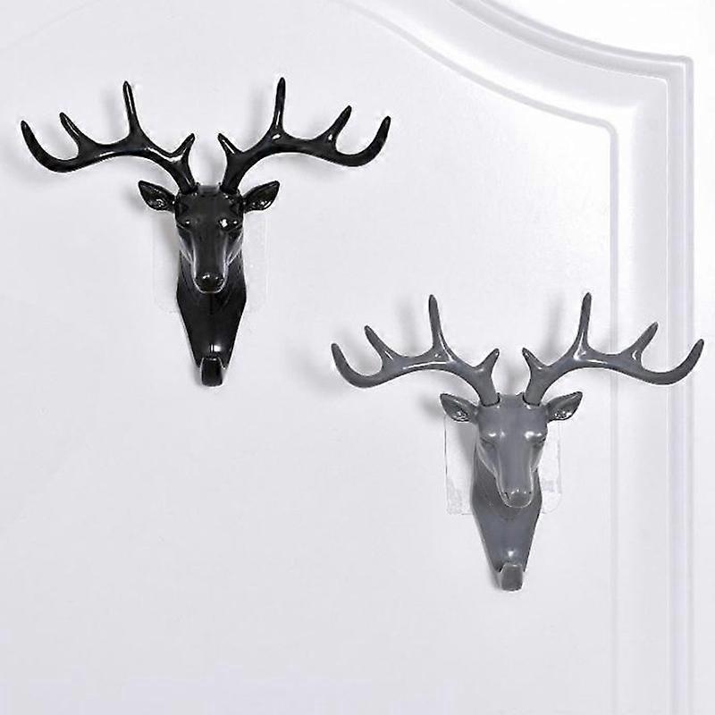 Two-piece antler-shaped wall-mounted storage rack