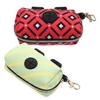 Portable Dog Poop Bag Holder for Storage 4Pcs Durable Polyester Bags