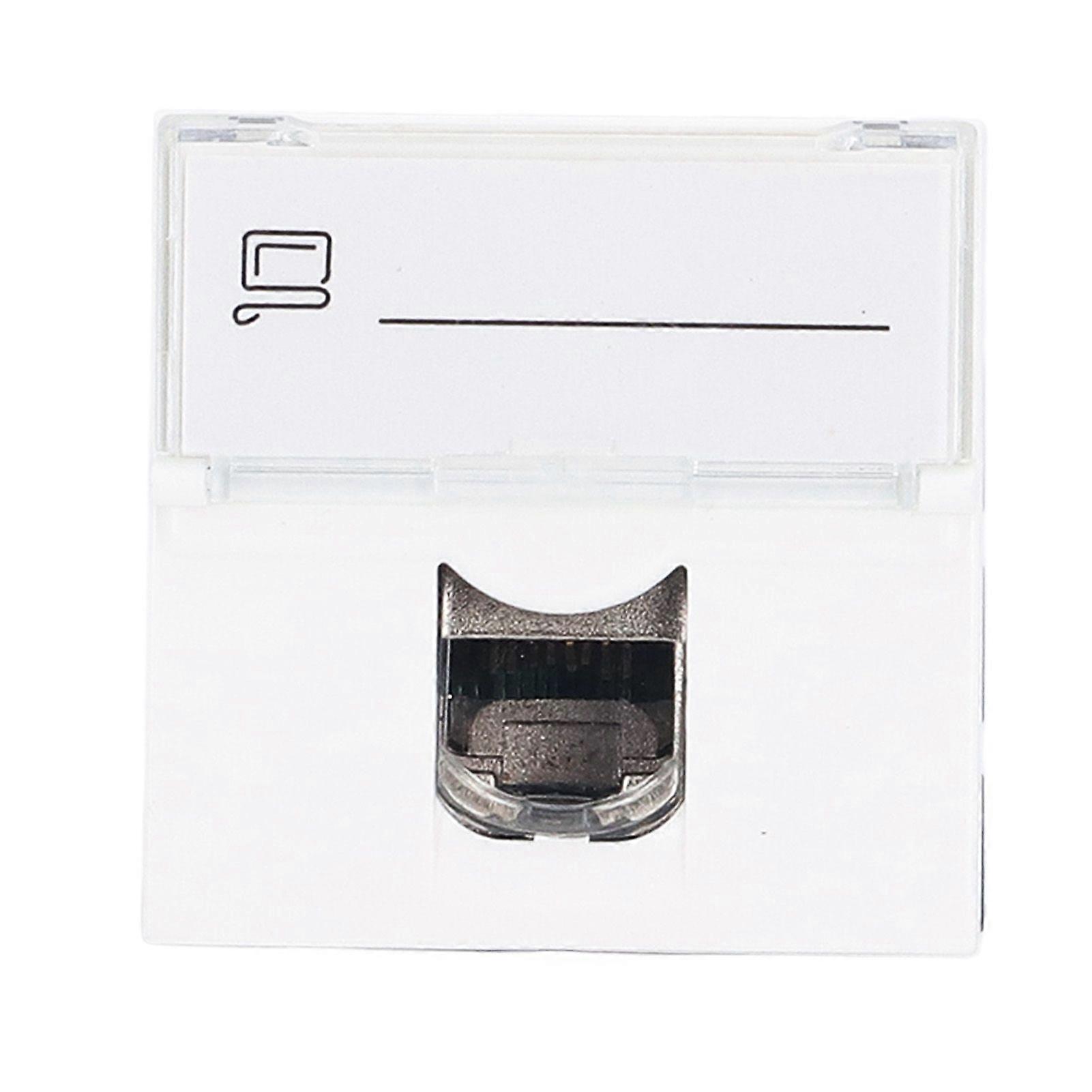 Network Jack Module CAT6A RJ45 French Adapter Shielded ABS Accessory for Computer