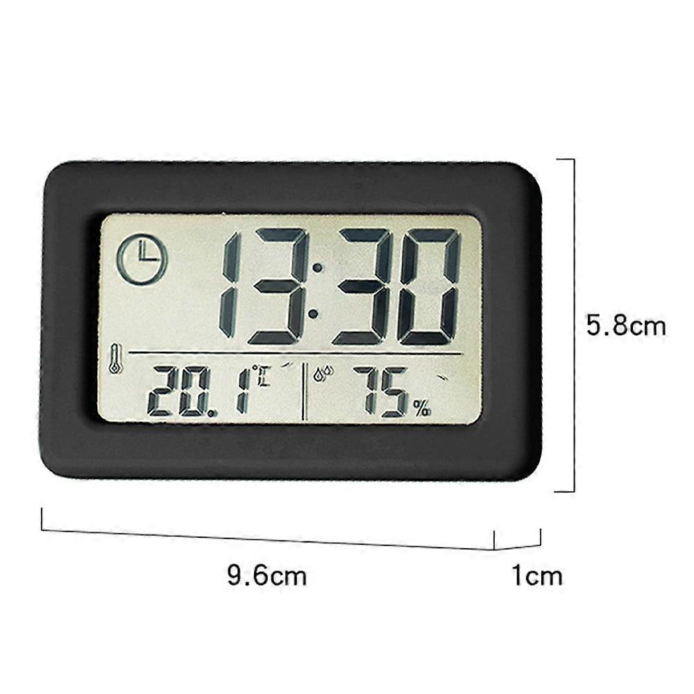 Digital Temperature Humidity Clock, Lightweight Thin Electronic Clock, Easy to Read, Battery Powered