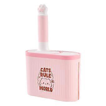 Pet Litter Box Cleaning Tool with Storage Case for Daily Indoor Care, Plastic Sifting Head and Home Use for Pet Owners  Pink