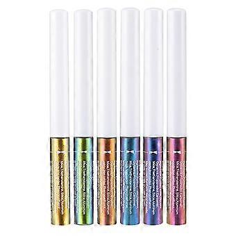 Glitter Eyeliner Set 6 Colors Long Lasting Smudge Resistant Metallic Finish with Light Changing Effect