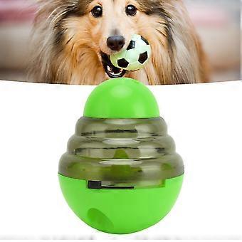 Dog Treat Dispenser Ball Alimentazione Lenta Interattiva Cibo Per Animali Domestici Erogazione Puzzle Ball per L'addestramento del Gatto Verde