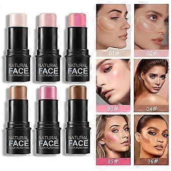 Cream Blush Makeup, 6Pcs Buildable Blush Stick for Cheeks, Matte and Dewy Finish, Long Wearing, Easy Application, Lightweight