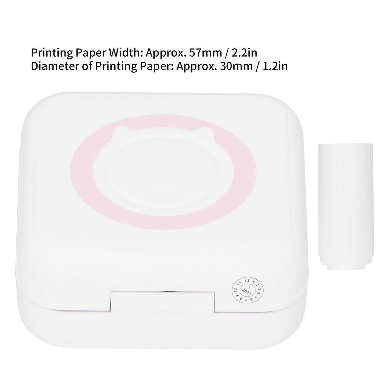 Mini Printer Thermal Portable Wireless Bluetooth Label Wrong Question Printing 200dpiPink