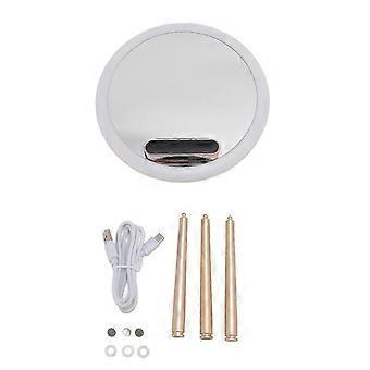 Specchio per il trucco a LED, multifunzione, intelligente, con intelligenza artificiale, con ricarica wireless, supporto per telefono, timer e altoparlante.