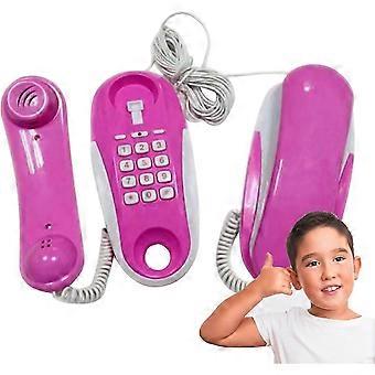 Kinderspeelgoedtelefoon - Retrotelefoon met echte beltoon, 7 meter lange intercomkabel, klassiek speelgoed voor fantasiespel | Interactief -xxy