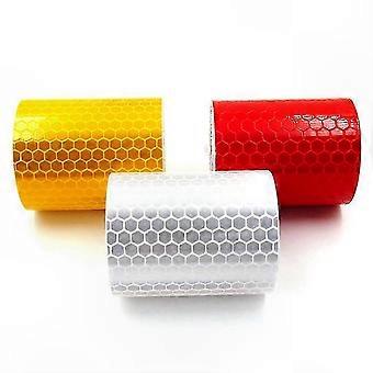 Night Safety Warning Reflective Tapes, 3 Rolls, 3 Colors (Silver, Red, Yellow)