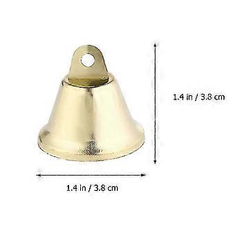 Golden Iron Jingle Bells 4.5x4.5x2.6cm 20 Pack for Pet Collars and Christmas Decorations