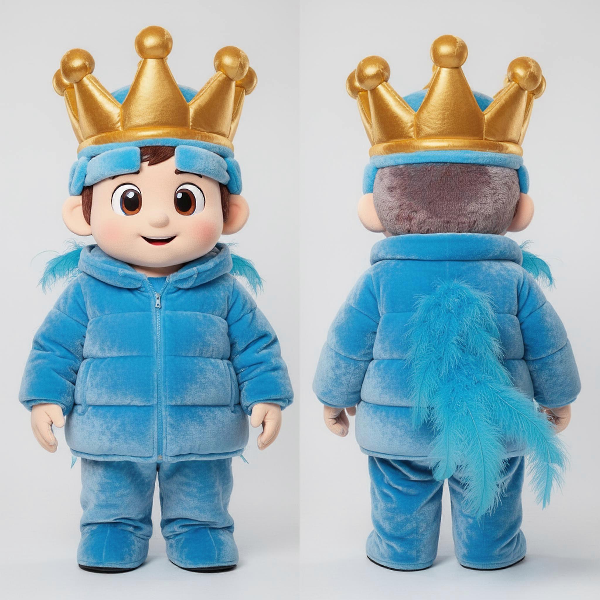 MASTICOT Sky Blue Regal King Mascot