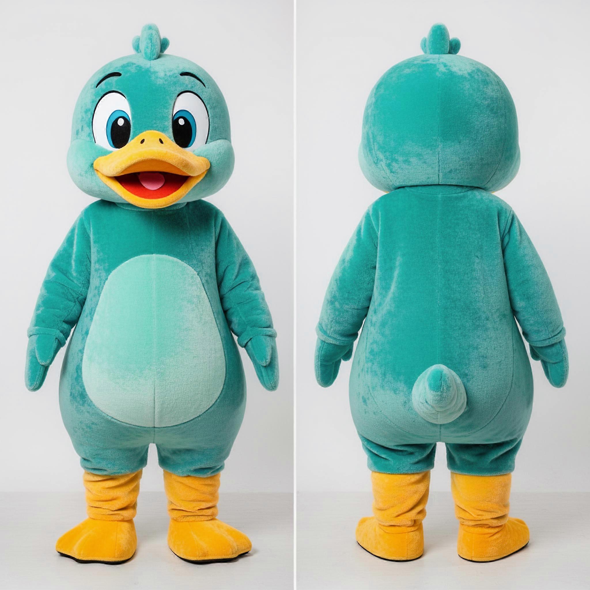MASTICOT Teal Plush Duck Mascot