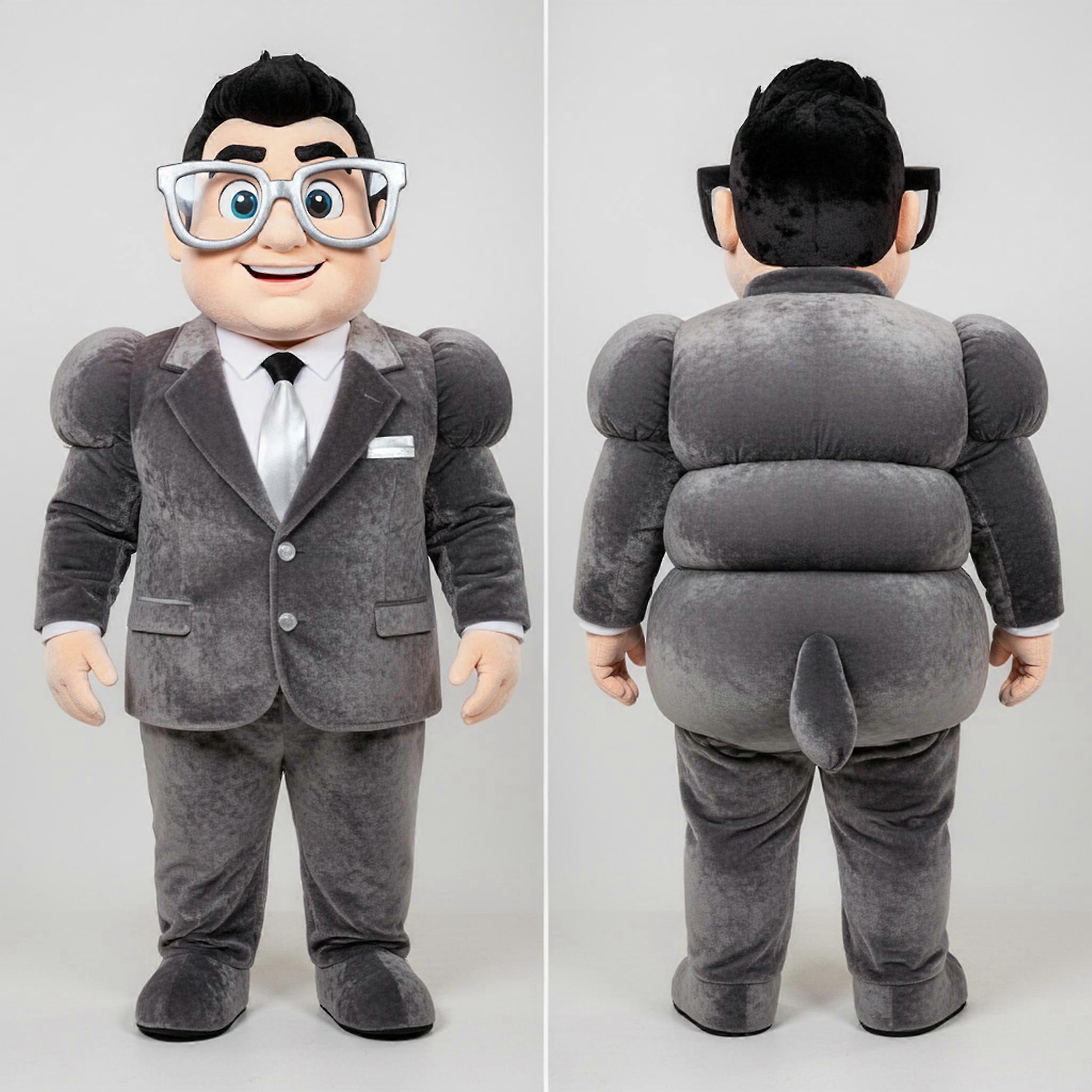 MASTICOT Charcoal Silver Strongman Mascot